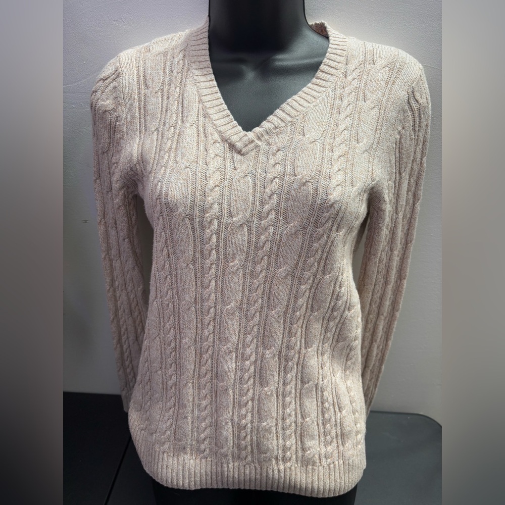 Women's Cream Cable Knit Sweater